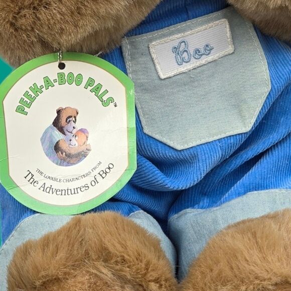 Peek-A-Boo Pals "Boo" Vintage Teddy Bear w/Tags Magnetic Hands for Creative Play - Picture 6 of 13